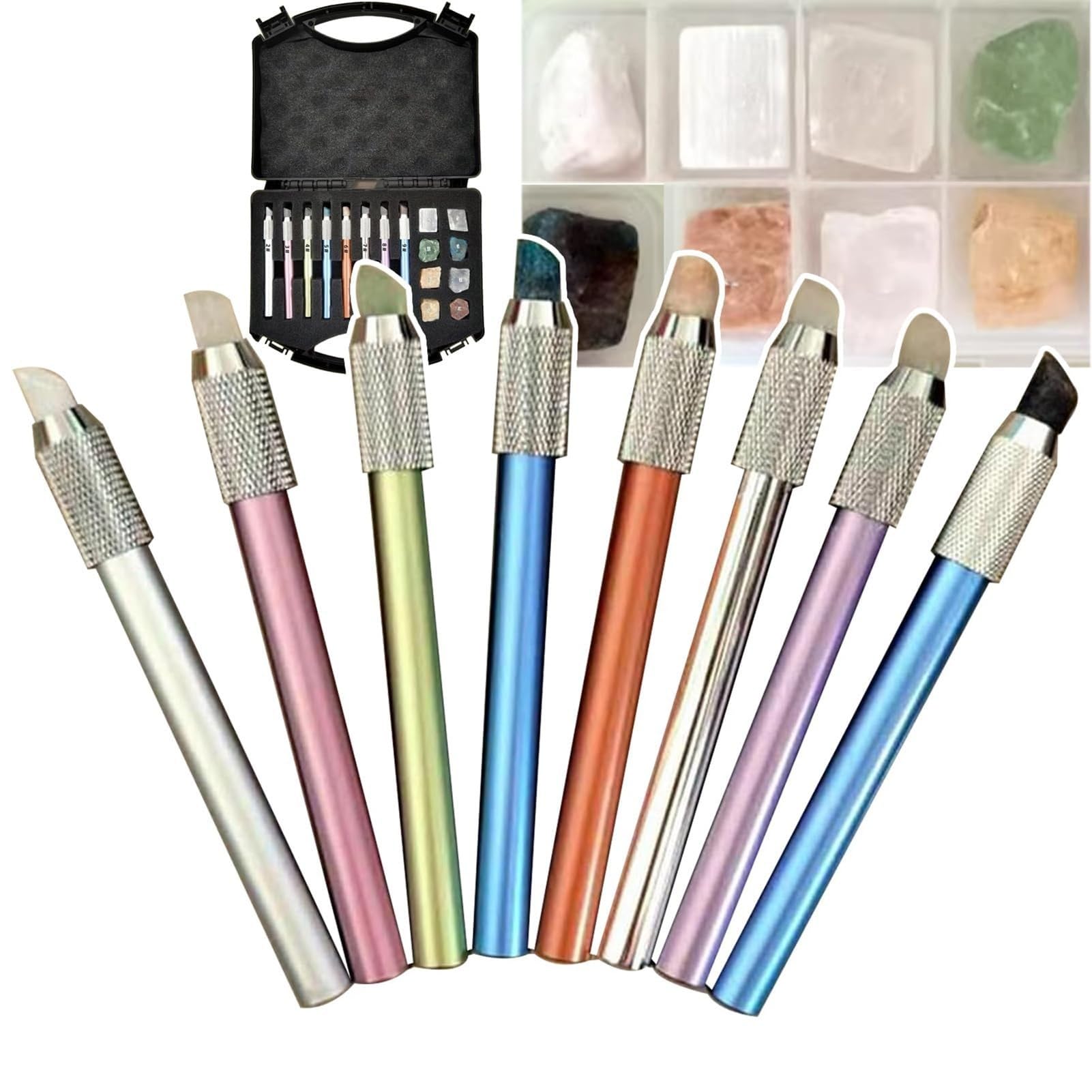 Testeur de dureté Mohs anti-erreur avec stylos de rayure pour minéraux