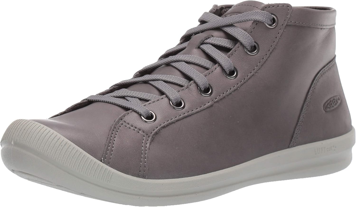 KEEN Women's Lorelai Mid Height Leather Chukka Boot, Steel Grey, 6