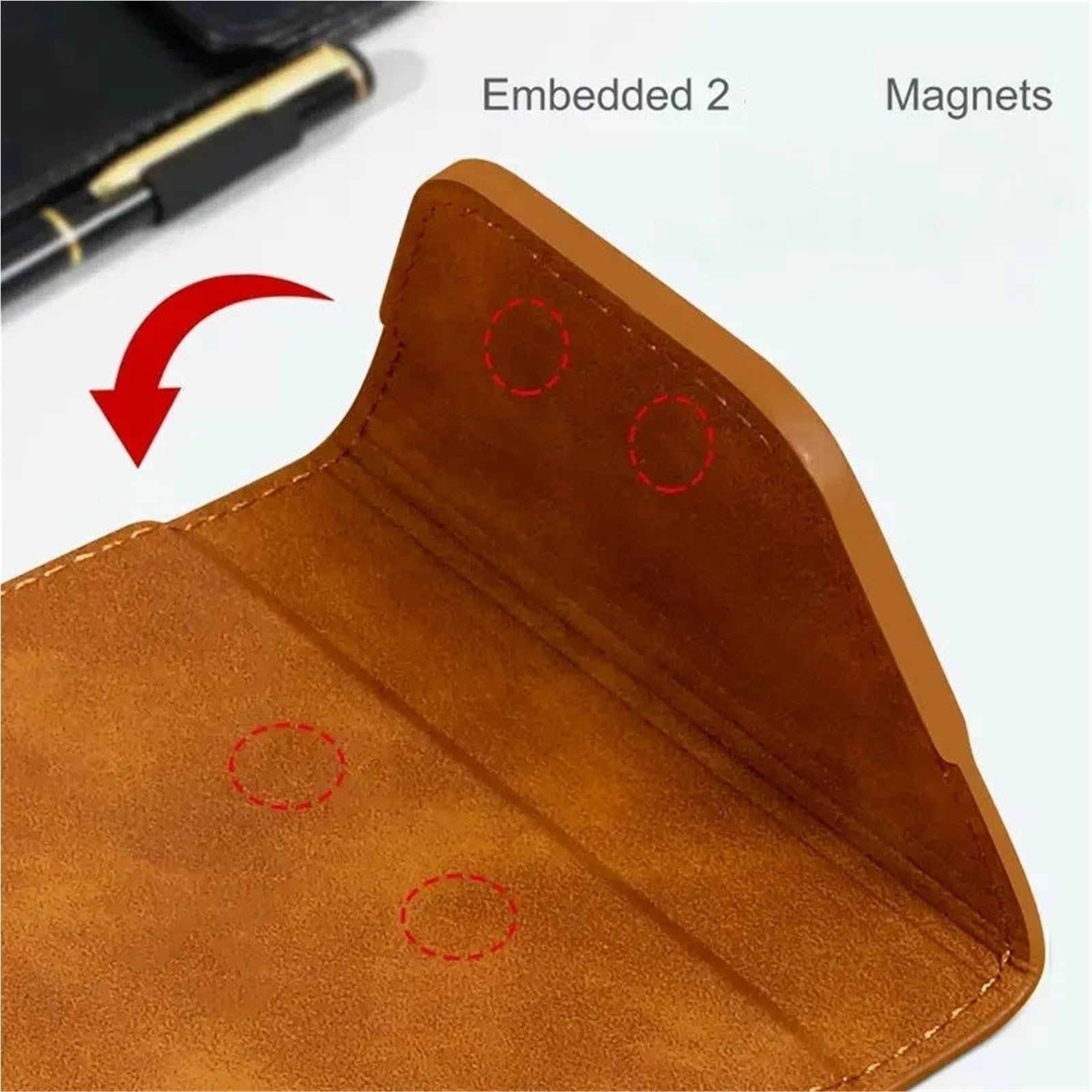 Blocco note A6 for menu ristorante Blocco note magnetico in pelle PU(Color-03)