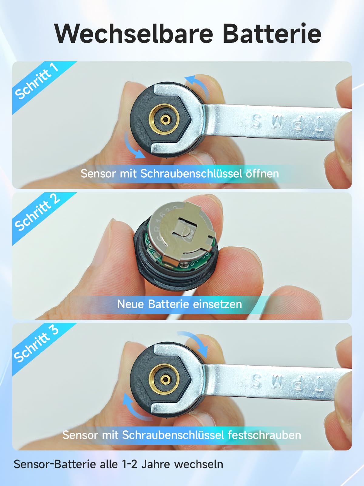 Moman Motorrad TPMS 4 Sensoren Reifendruck-Kontrollsystem mit App, Reifendruck & Temperatur Monitor mit Alarmfunktion, Nur iOS & Android Kompatibel