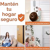 Vista 6 de Paquete de 2 cerraduras de seguridad para el hogar, cerradura de refuerzo de puerta a prueba de niños, con tope de 3 pulgadas, soporta 800 libras