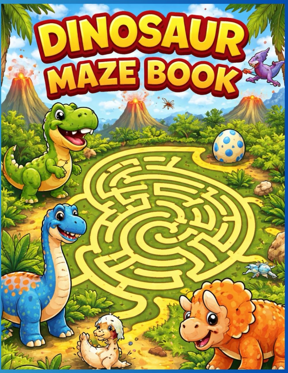 Dinosaur Maze Adventure: Fun and Easy Mazes for Kids Ages 4–8 | Cute Dinosaurs Activity Book for Boys and Girls (Dino Fun Adventure Series)