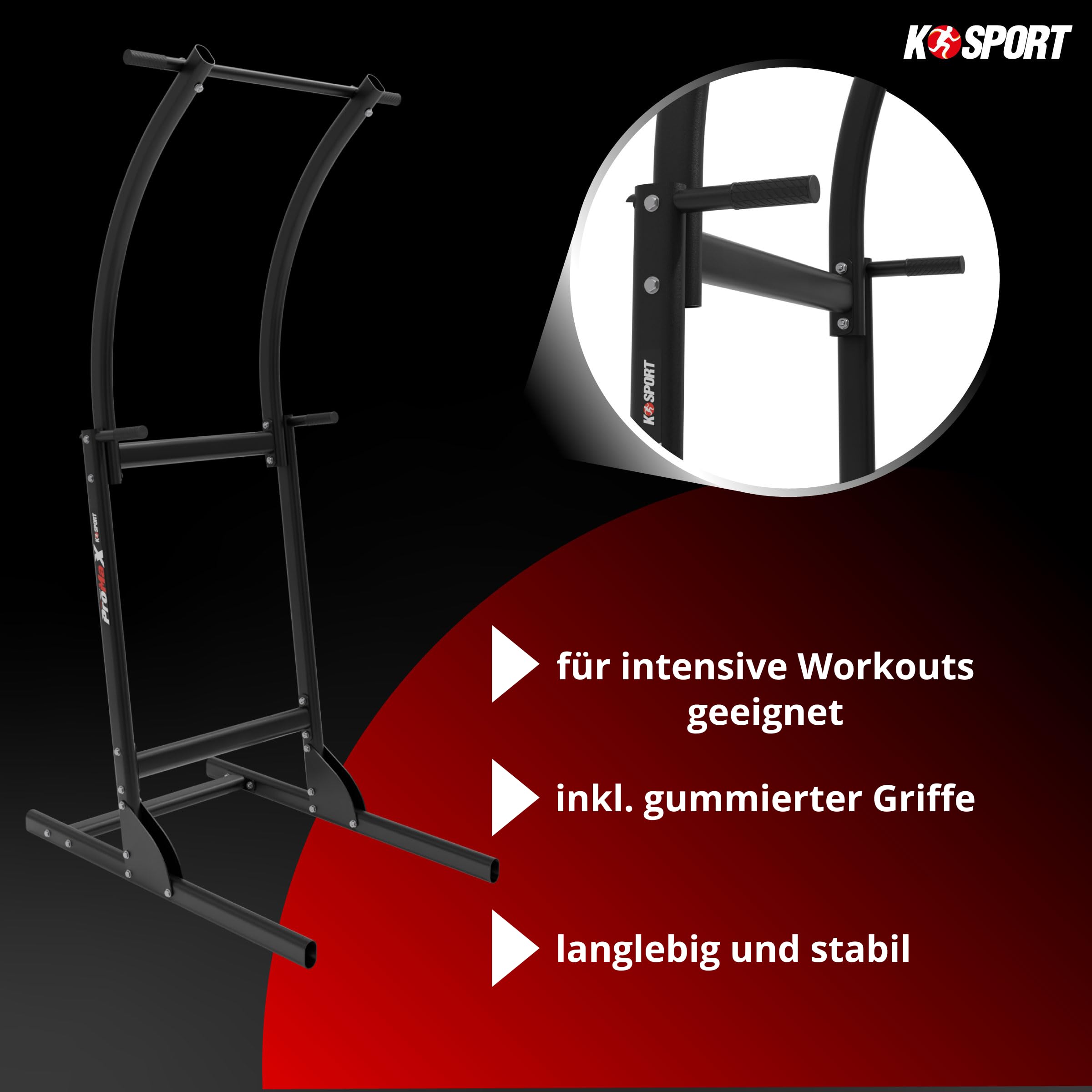 K-Sport: Power Tower Fitness Aparato | Barra de dominadas independiente | Torre de fuerza multifuncional | Fitness Tutm | Power Rack para gimnasio en casa | Entrenamiento de fuerza para el hogar