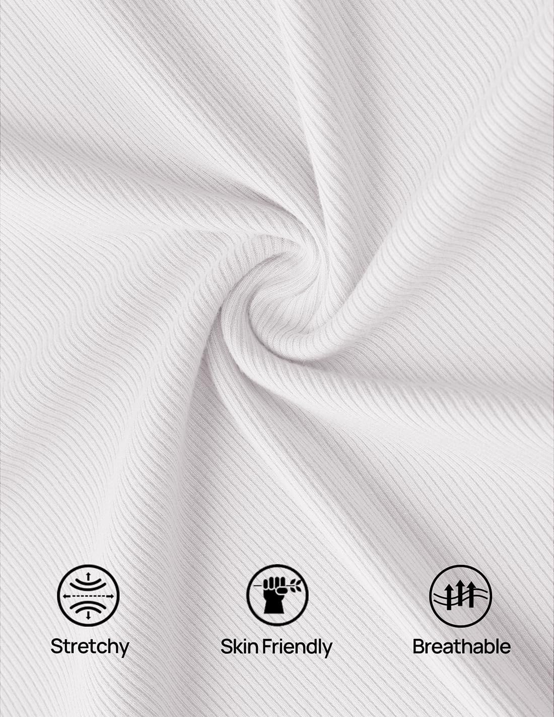 ZESICA Women's Square Neck Puff Sleeve Tops 2026 Summer Ribbed Fitted Casual Work Business Basic T Shirts - Image 6