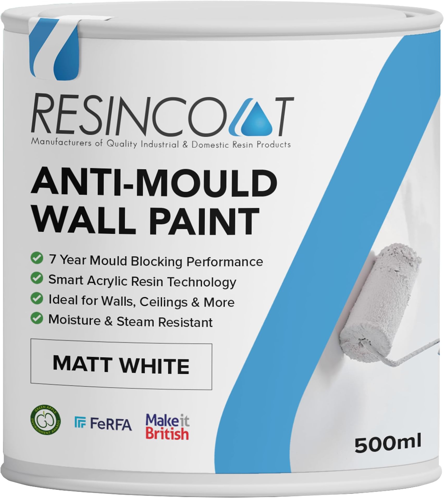 RONSEAL AMPWM750 Anti Mould Paint White Matt 750ml : Amazon.co.uk: DIY ...