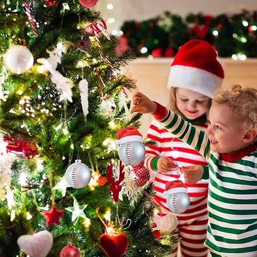 Vista 12 de Adorno de golf de Navidad de 3.15 pulgadas, adornos de bola de Navidad soplada de vidrio para decoración de árbol de Navidad 2023, bolas de adornos