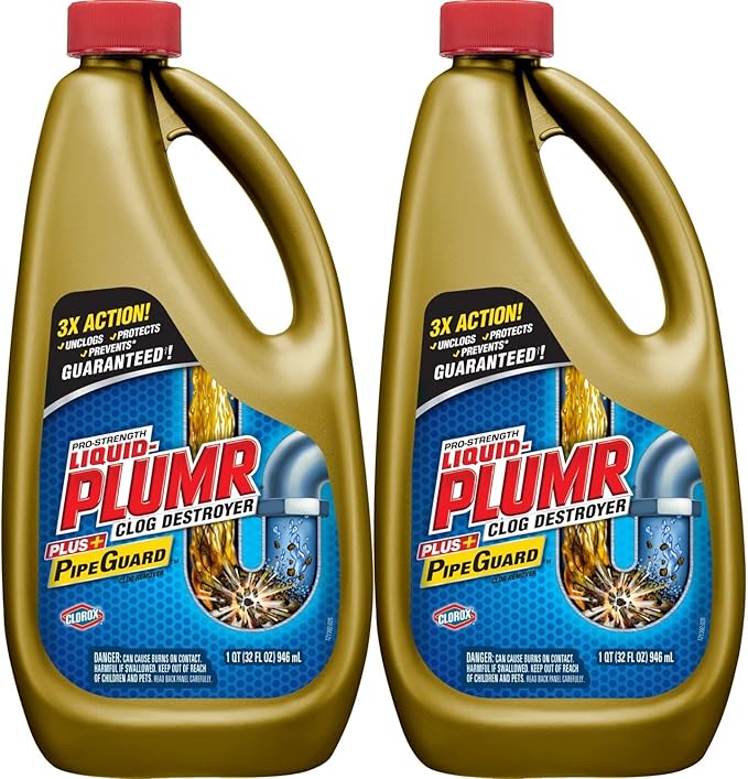 LiquidPlumr ProStrength Full Clog Destroyer Plus PipeGuard, 32 oz