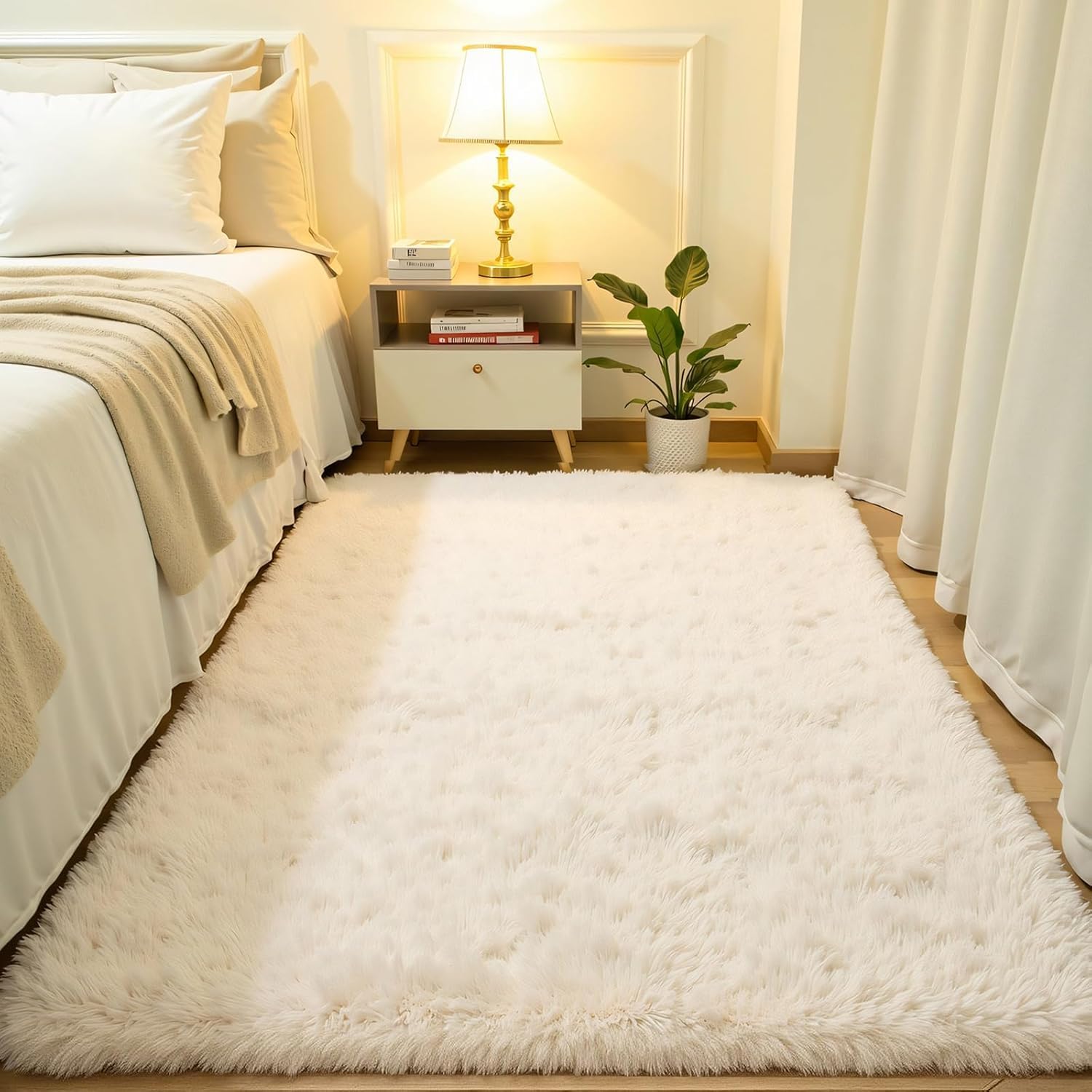 Tapis extérieur super doux de qualité premium blanc 200x260