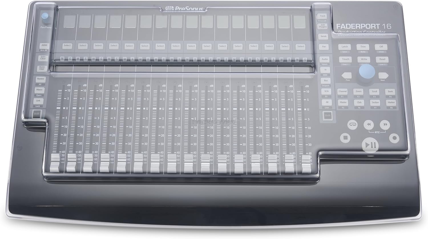 Decksaver Super Strong Polycarbonate Custom Fit Cover Compatible with Presonus FaderPort 16, Dust Cover for Travel and Everyday Protection