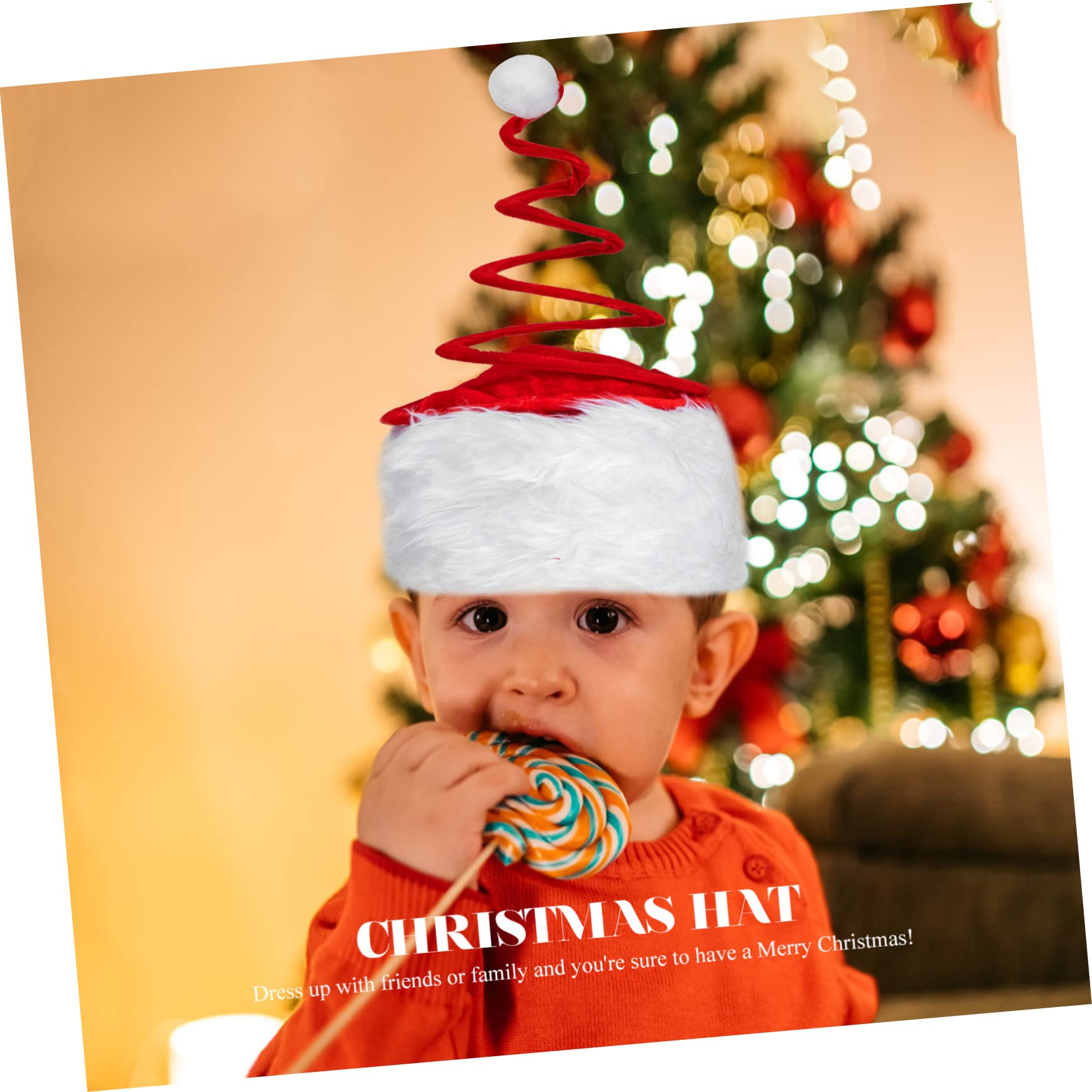 5 Uds Sombrero De Primavera De Navidad Divertido Sombrero De Navidad De Papá Noel Con Resorte De Bobina Diseño Elástico De De Elfo De Papá Noel