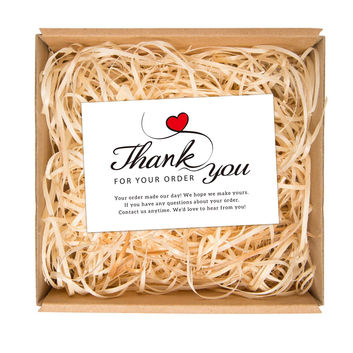 50 PCS Thank You Cards - 4x6 Inch Green Leaves Design For Small Business Orders