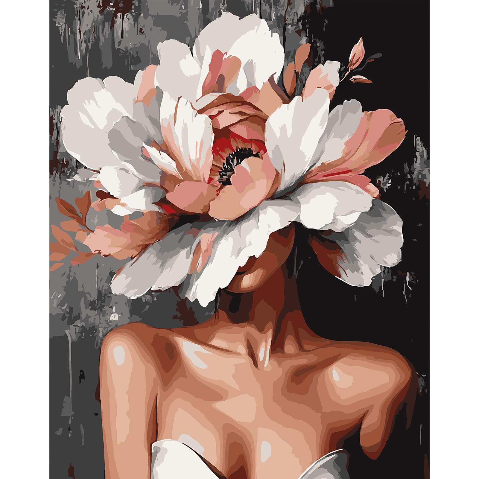DAERLE Peinture Numero Adulte, Fleurs de cerisier, DIY Peinture Acrylique pour Adultes, Paysage, Coloriage Par Numero la Décoration de la Maison 40x50cm (sans Cadre