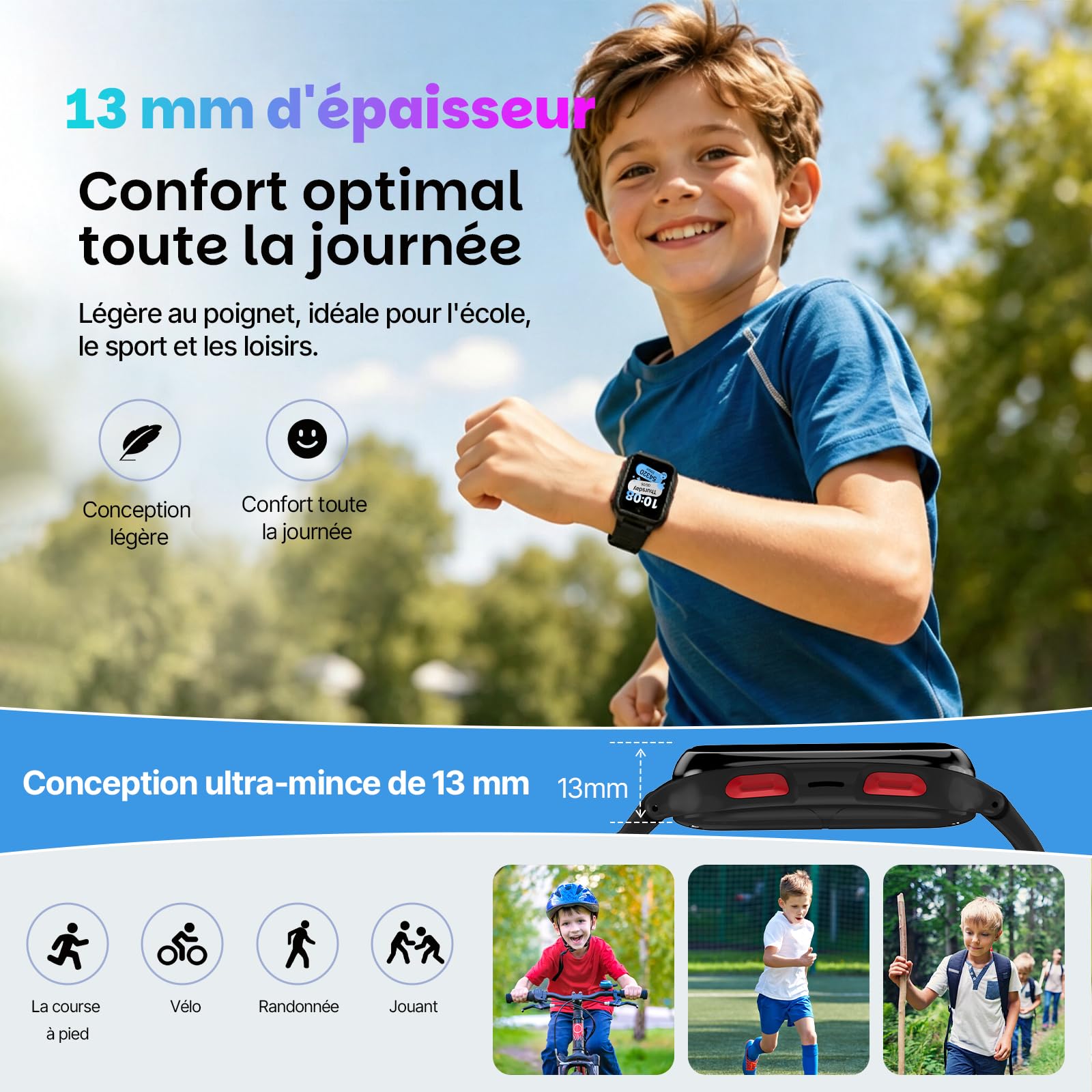K9 Kid Smartwatch AI avec GPS et téléphone, 1.78'' AMOLED 4G pour Enfants avec Appel vidéo, réveil, Mode école, IP68 étanche Smartwatch pour Enfants pour Adolescents à partir de 6 Ans