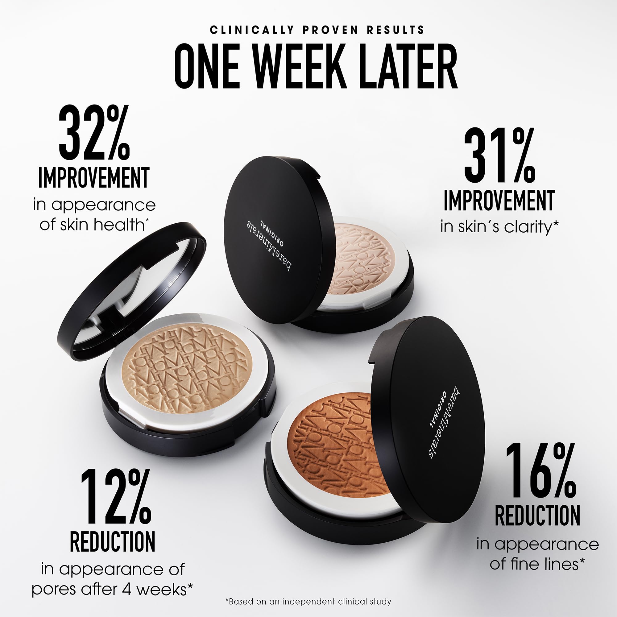 Original - Base de maquillaje en polvo prensado mineral SPF15, color marrón neutro 21