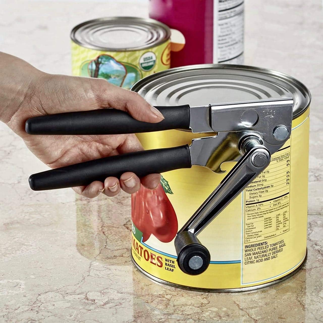 Swing-A-Way Easy-Crank Can Opener with Folding Crank Handle, Black, 3.50 x 4.50 x 10.50: Kitchen & Dining
