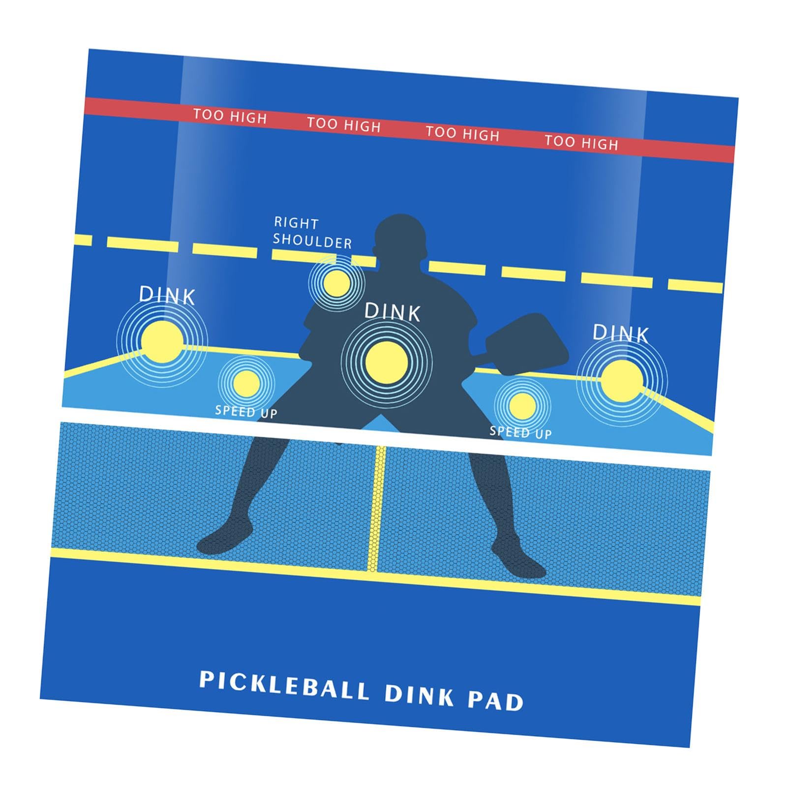 Hellery Pickleball Pad Coaching Chart, Improved Accuracy And Control, Outdoor Workout Poster for Gym, Men And Women