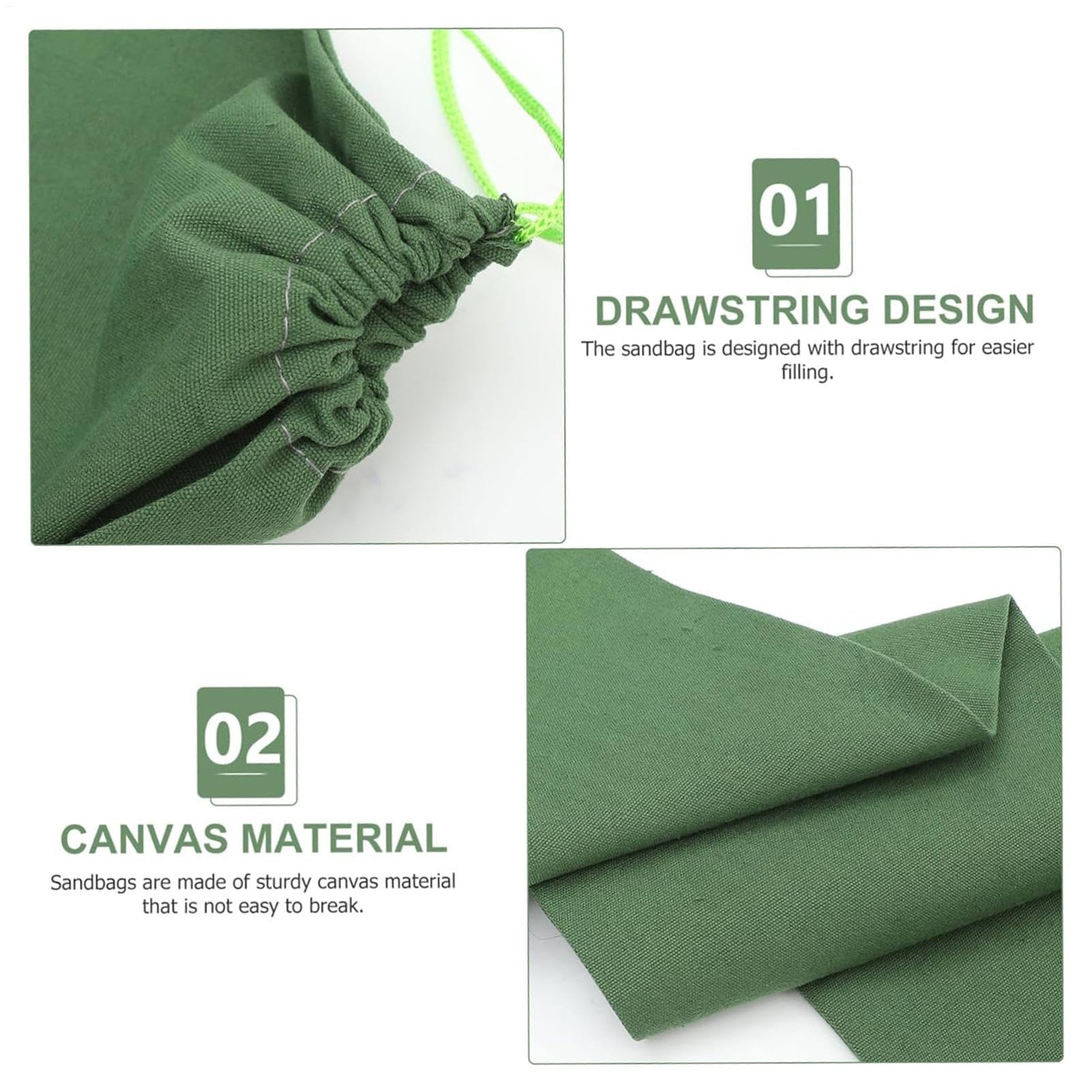 Flood Prevention Sandbags, Reusable Sandbags for Floods, Canvas Flood Barriers, Long Sandbag Tubes, Thickened Sandbags for Rain Garage Flood Prevention for Flood and Garages