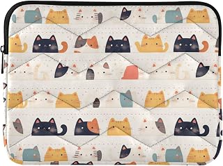 Cute Cat Cartoon Illustrazione Laptop Sleeve Bag Elegante Computer Borse Trasporto 13 Pollice 14 Pollice Viaggio di Lavoro