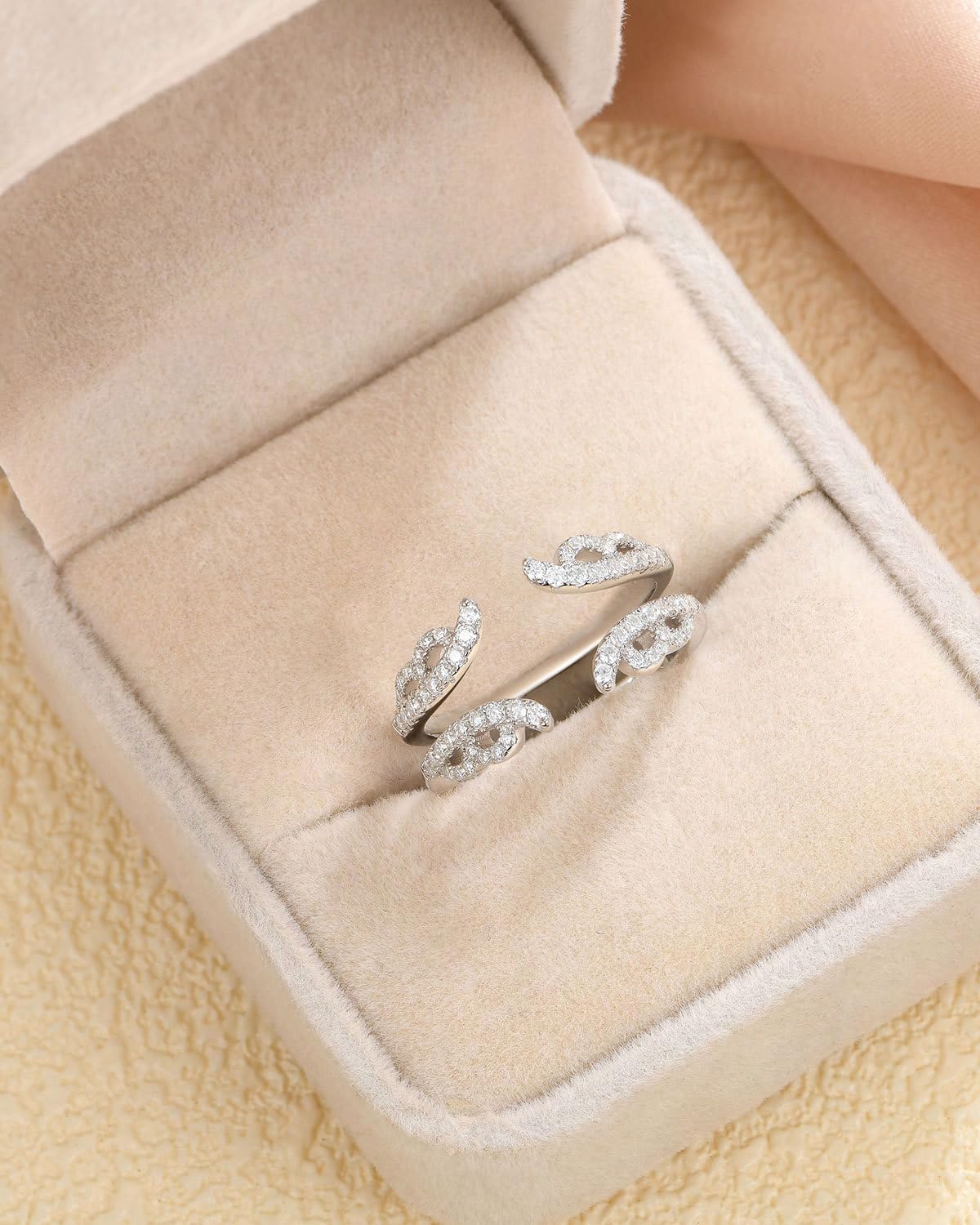 Moissanite Ring Enhancer for Engagement Rings Vintage Wedding Bands for Women Guard 925 Sterling Silver Size 5-10 - Image 6