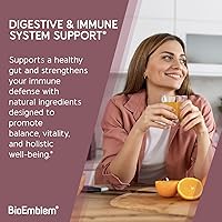 Vista 3 de BioEmblem Probióticos para mujeres y hombres – 55 mil millones de UFC 11 cepas con prebióticos y postbióticos Alcachofa de Jerusalén e inulina