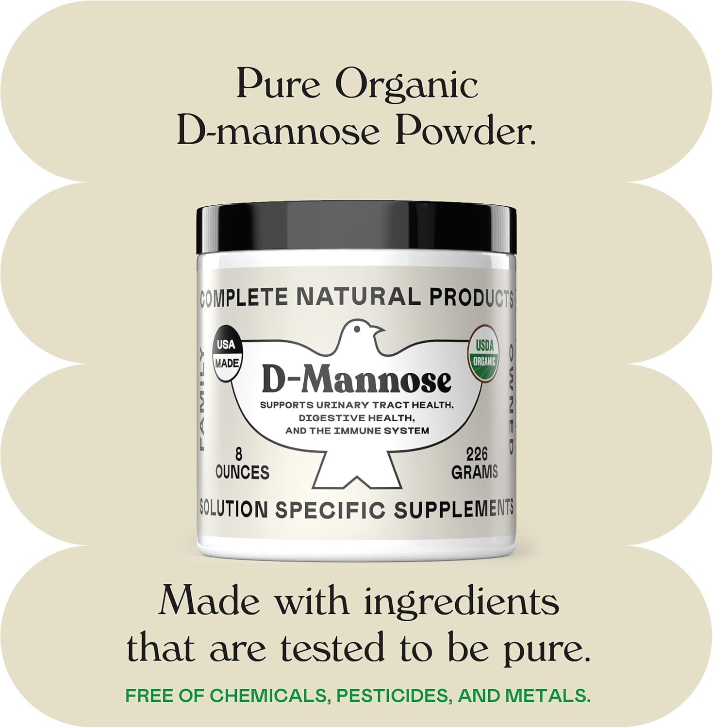 CNP Organic D Mannose Powder 2000mg - Powder D Mannose Supplement for UTI Support, Pure D-Mannose Powder from Guar Beans, Vegan Non GMO Clean Formula, Bladder Urinary Tract Health Supplement Use - Image 6