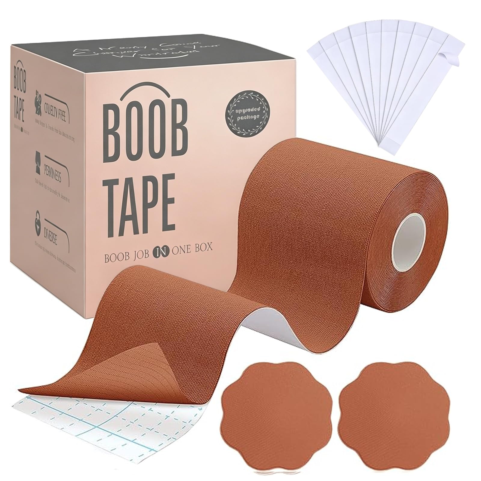 Tripsky XL Breast Lift Tape, BoobTape for Large Breasts,Body Tape for Fashion,Athletic Tape Boobtape &amp;NippleCover for A-G Cup
