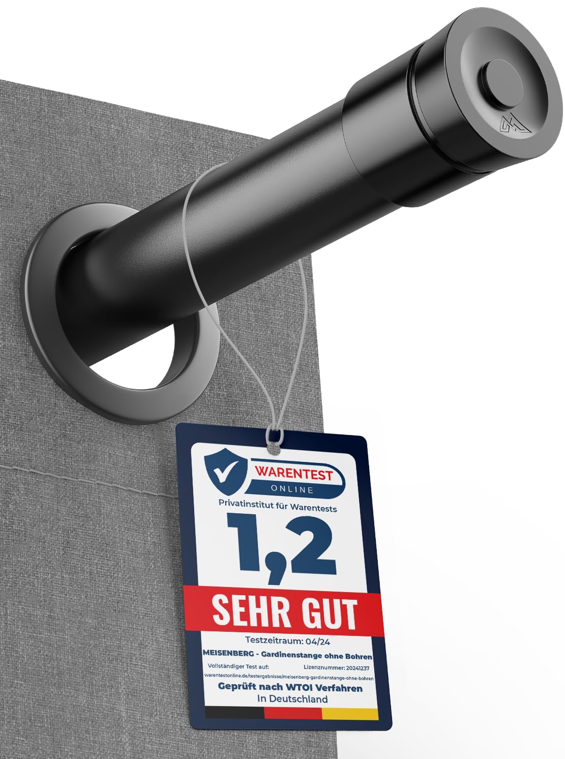 MEISENBERG Gordijnroede Zonder Boren, Uitschuifbare Douchestang 310-360 cm, Roestvrij Staal, Zwart, 32mm - Spanstang, Douchegordijnstang, Telescopische Roede voor Badkamer, Garderobe, Doorsnede MEISENBERG Gordijnroede Zonder Boren, Uitschuifbare Douchestang 310-360 cm, Roestvrij Staal, Zwart, 32mm - Spanstang, Douchegordijnstang, Telescopische Roede voor Badkamer, Garderobe, Doorsnede