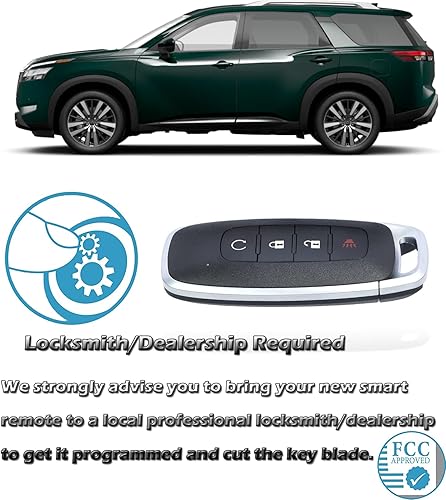 Miniatura 5 de Llavero remoto de entrada sin llave, llave inteligente de 4 botones para Nissan Kicks Rogue Pathfinder 2022-2023 KR5TXPZ3 285E3-6RA5A S180144120