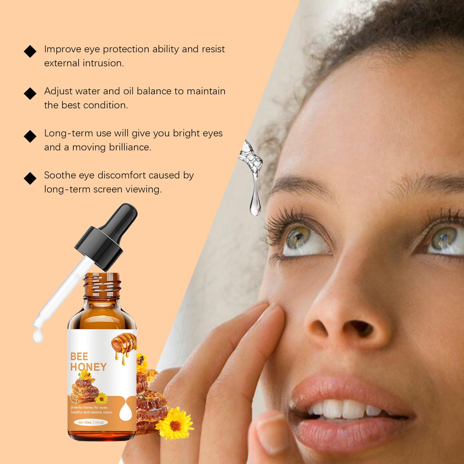 Idratanti per Occhi | 30ml Collirio Idratante ad Effetto Prolungato | Azione Rapida per Idratare e Alleviare Affaticamento e Secchezza Oculare | Formula Lenitiva per Comfort Ottimale