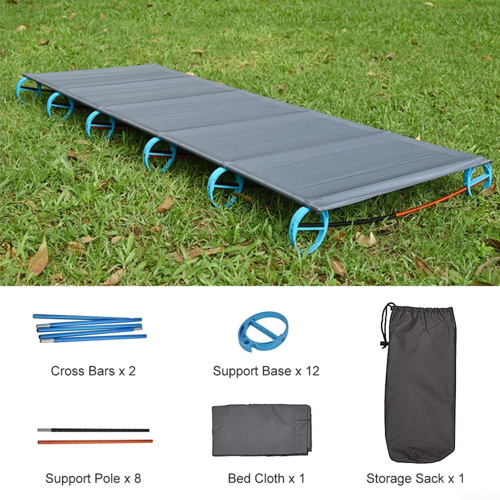 Lit De Camping Pliable Léger 1,5 Kg - Vert - Pour Adultes Et Enfants