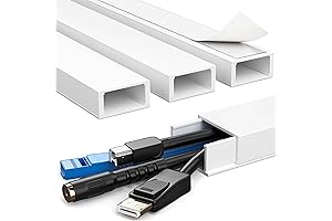 68" Long Cord Covers White for Wires on Wall