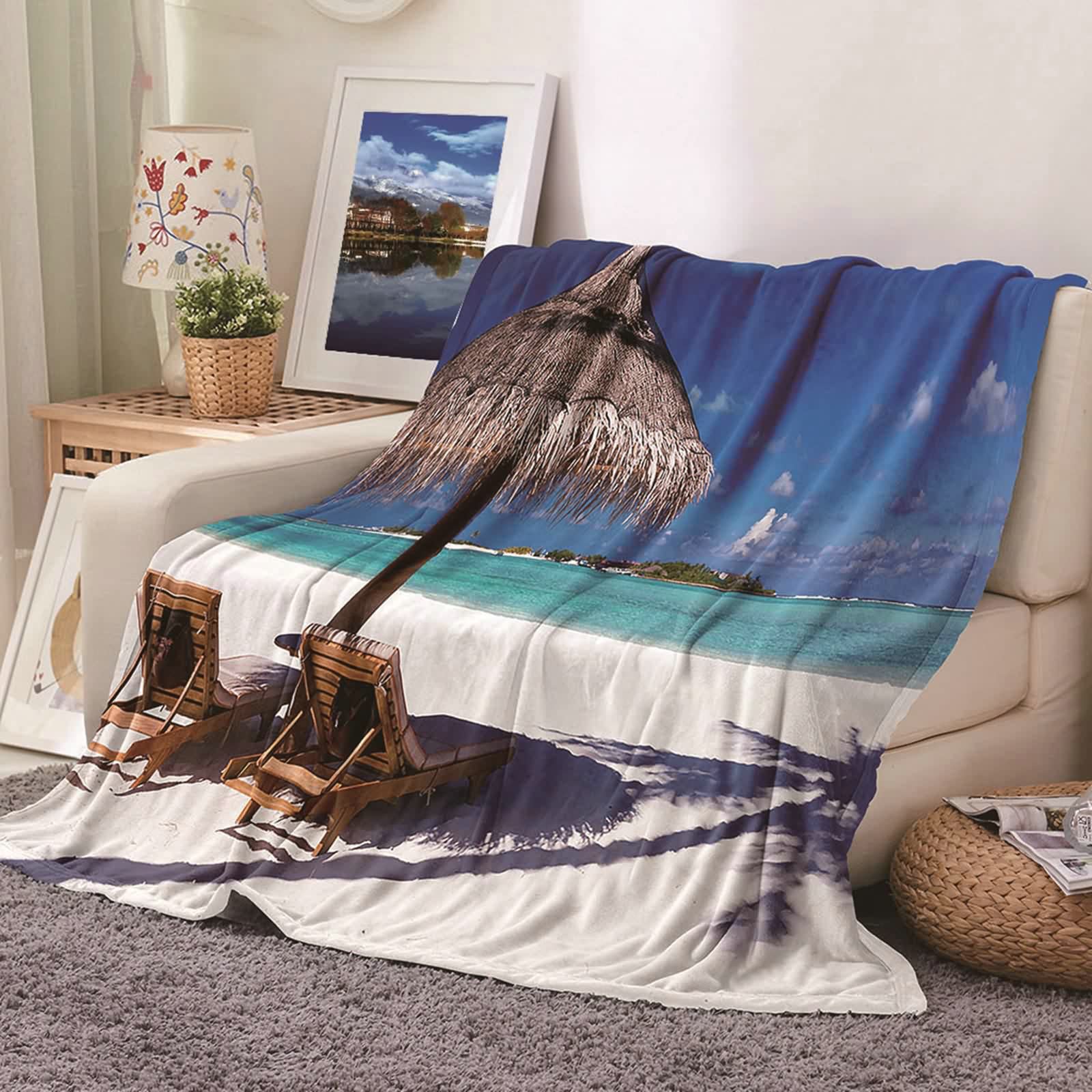 Aeici Koc polarowy, koc polarowy 150 x 200 cm leżak plażowy narzuta na sofę do salonu sofa łóżko