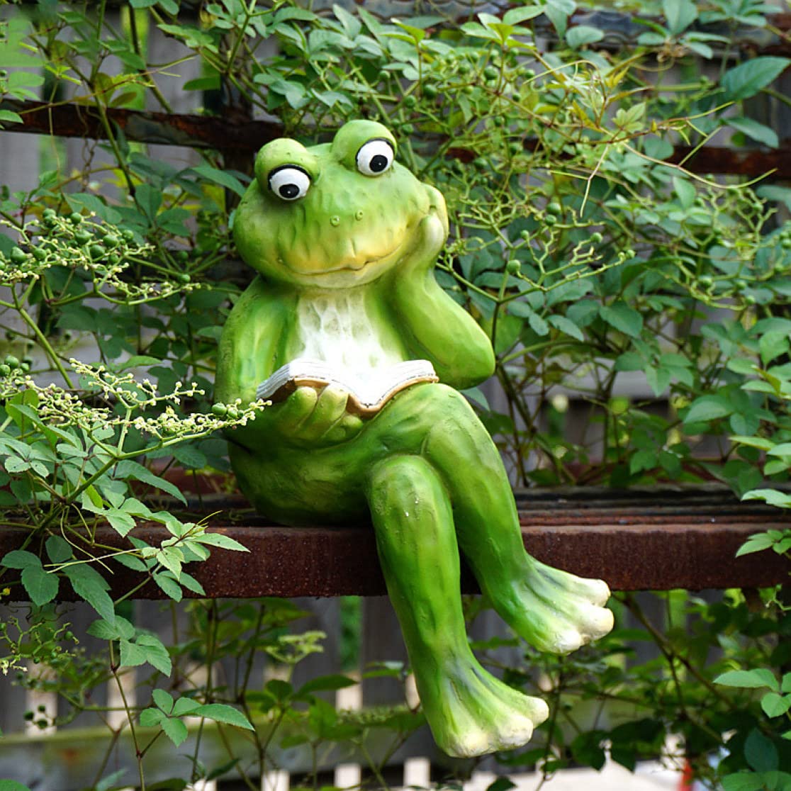 Amazon.co.jp: ガーデンオーナメント 樹脂材質 カエル 置物