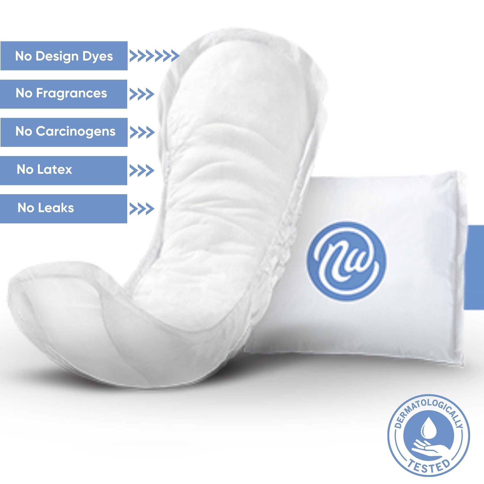 Nexwear Almohadillas de incontinencia para mujer, máxima absorción, 34,92 cm, 30 unidades | Desechable, diseño seguro para la piel, discreto, envuelto individualmente