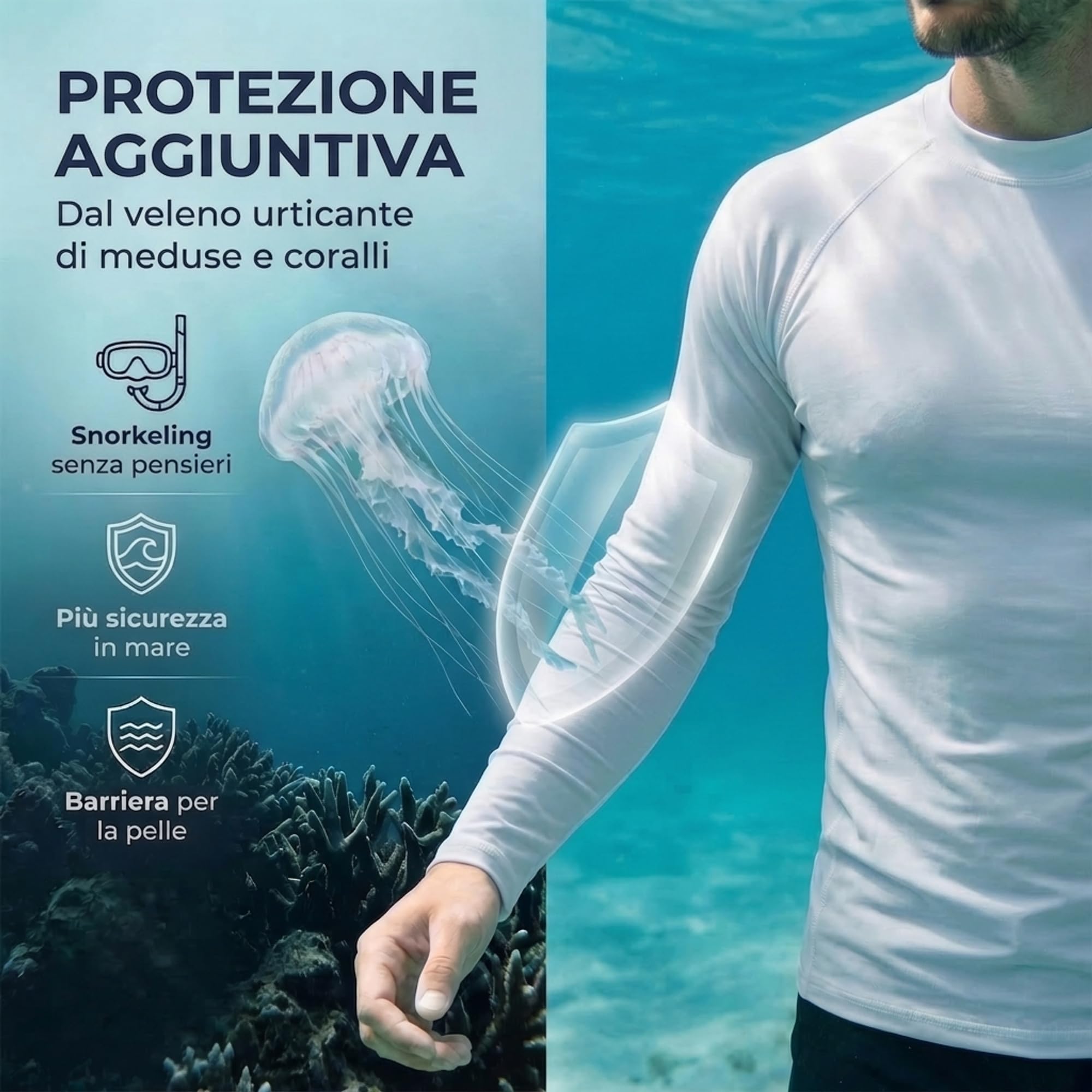 IQ Products IQ UV 300 Shirt Loose Fit Maniche Lunghe, Protezione da Raggi UV Abbigliamento