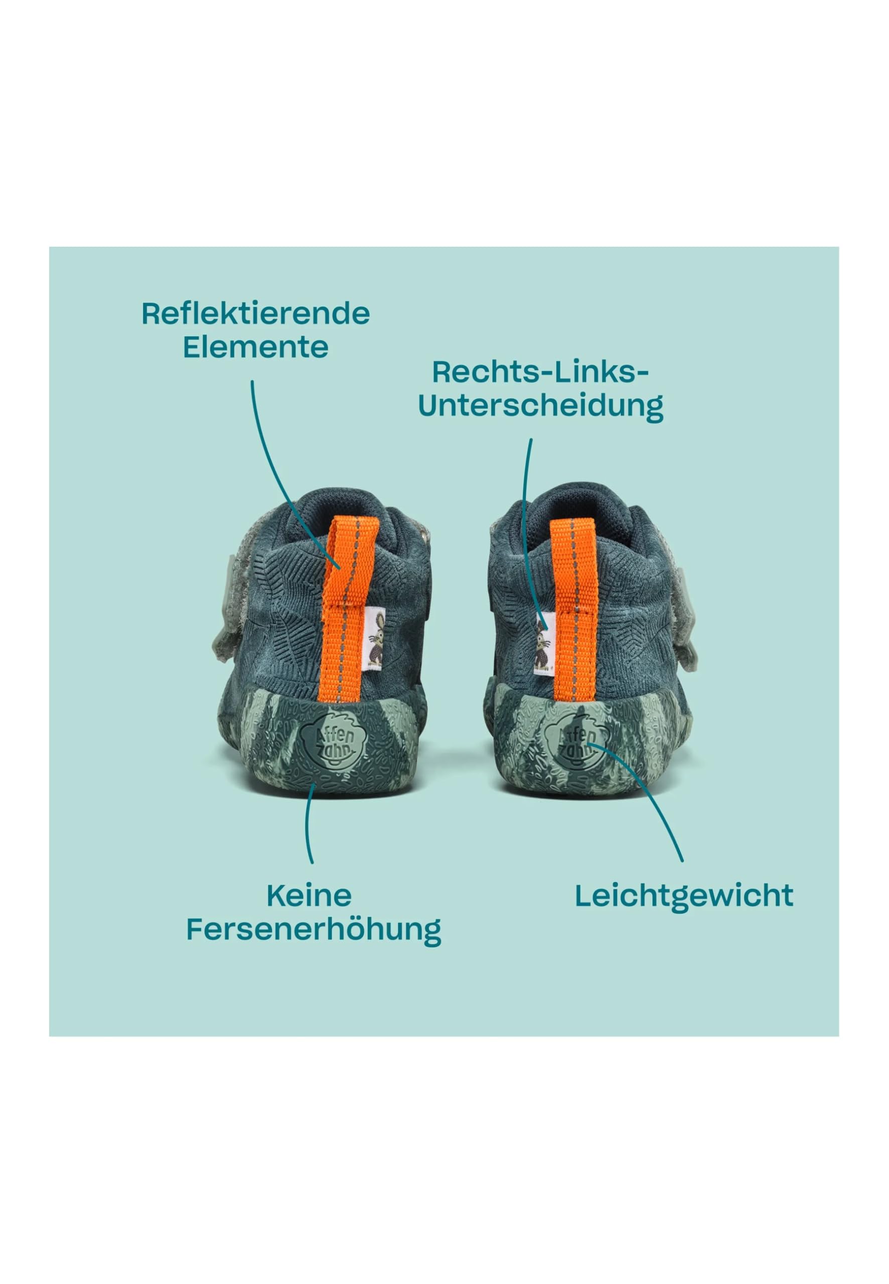 Affenzahn Lauflerner Übergangsschuh Leder Talky Wal - Blau 20 | Mit Klettverschluss, rutschfest, robust und leicht, erhältlich in den Größen 19 bis 25 für den täglichen Einsatz