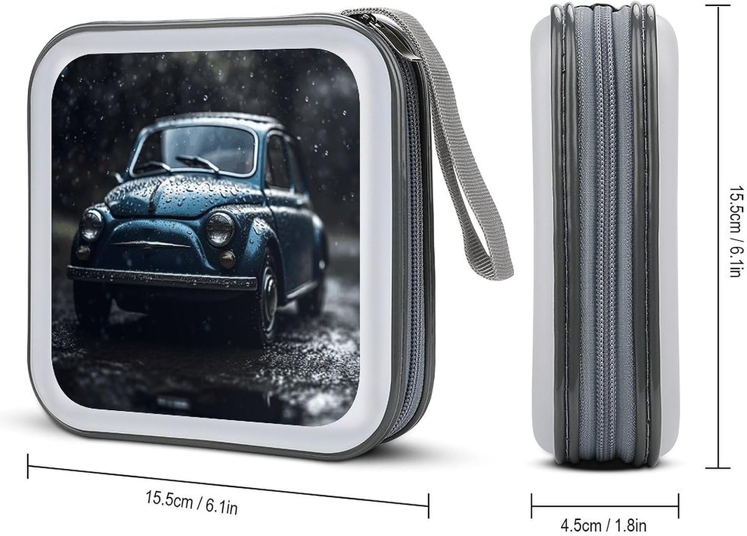 Car in The Rain CD Case CD Storage Box DVD Sleeves