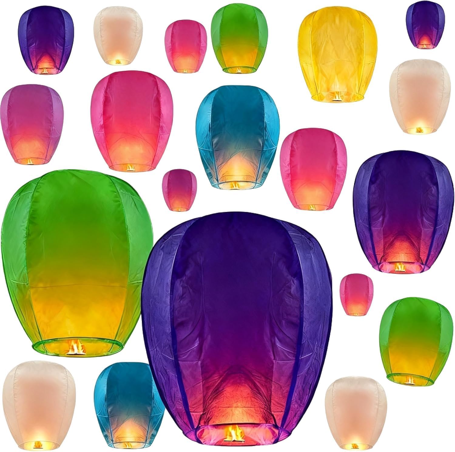 Photo 1 of 22Pcs Mixed color Paper Lanterns Decorative Chinese/Japanese Hanging Round Paper Lanterns Lamp for Birthday, Wedding, Christmas, Bridal, Home Decor, Party Decoration