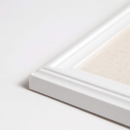 Miniatura 6 de U Brands Tablero de anuncios de lino y corcho 30 x 40 pulgadas marco de madera blanca 2917U00-01 y tablero de anuncios de lino de corcho 20 x 30