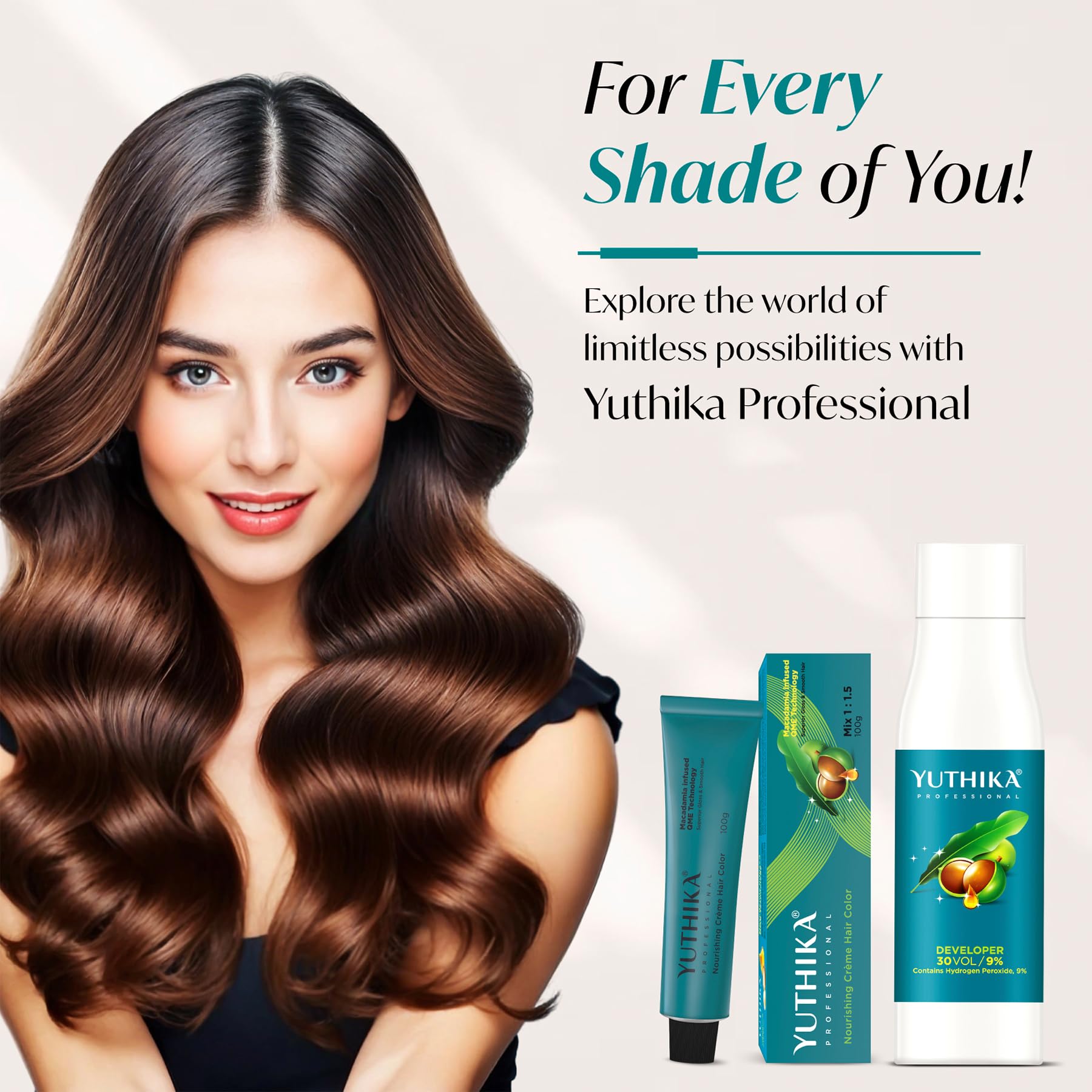 Yuthika Professional Hair Color Developer Cream 30 Volume (9%) β 500 ml | Salon Grade Formula | Smooth & Even Application | Consistent Color Results 4