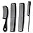 MARS Wellness 4 Piece Professional Comb Set Black BULK 20 Pack - USA MADE - Fine Pro Tail, Dresser Hair Comb Styling Comb - for Men Women - Parting Teasing and Styling