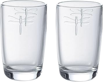 La Rochere Libellules Dragonfly Glass Tumbler 40cl, Set of 2