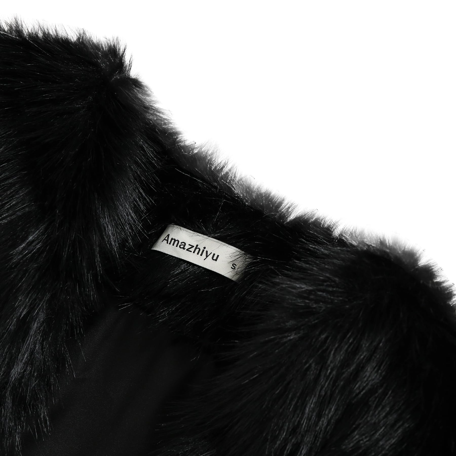 Amazhiyu Fell Brautjacke Kurz Braut Jacke Kunstpelz Bolero Kurzarm Damen