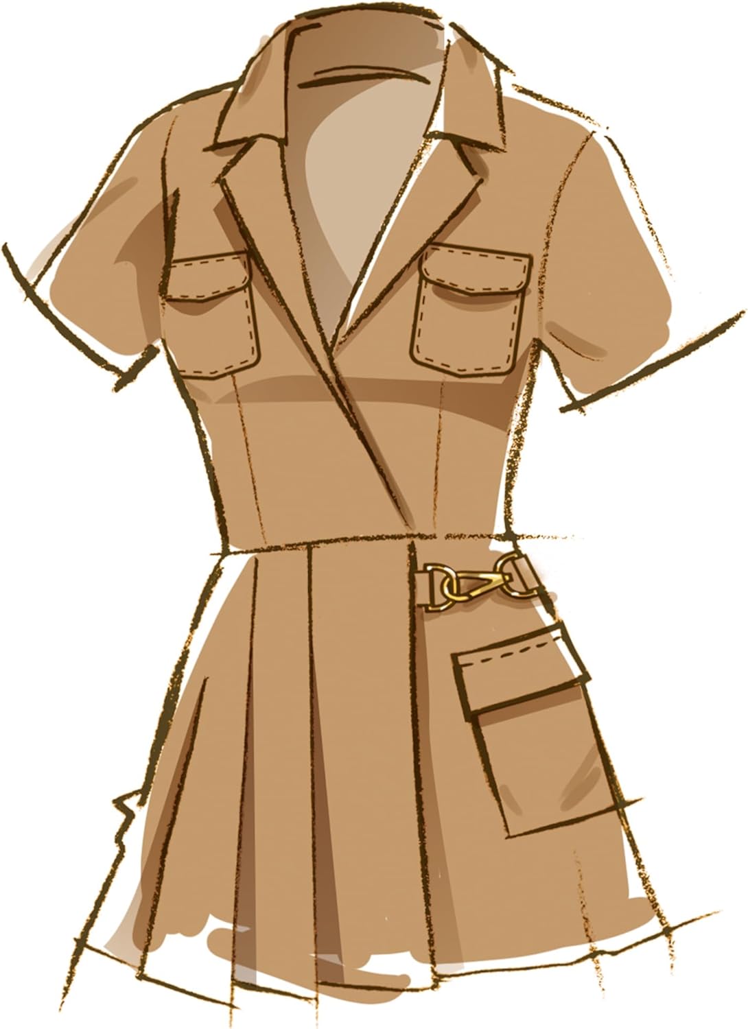 McCall's M8454D5 Misses' Wrap Front Romper Sewing Pattern Packet, Design Code M8454, Sizes 4-6-8-10-12