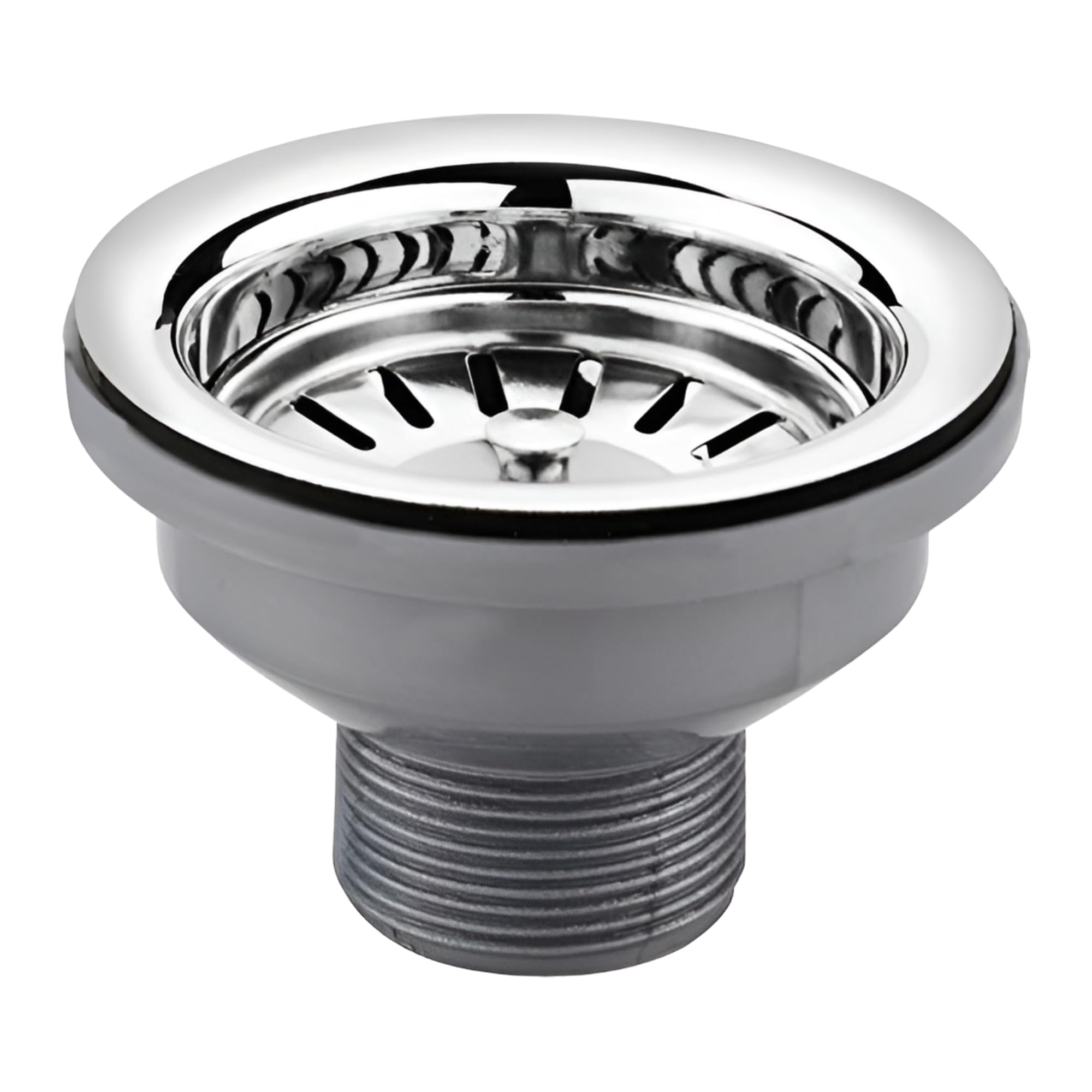 KI PVC 3" Inches Kitchen Coupling for Sink with Steel Jali (Drain Outlet, Grey)-image-21