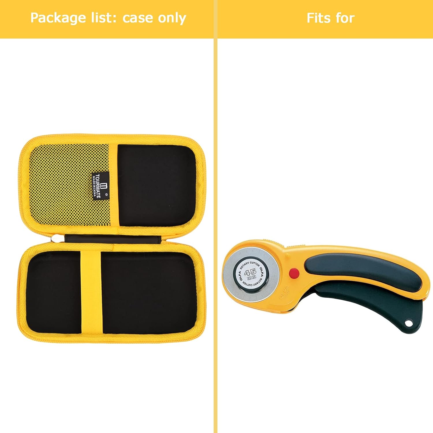 Tourmate Hard Case Compatible for OLFA 45mm Ergonomic Rotary Cutter (RTY-2/DX), Case Only