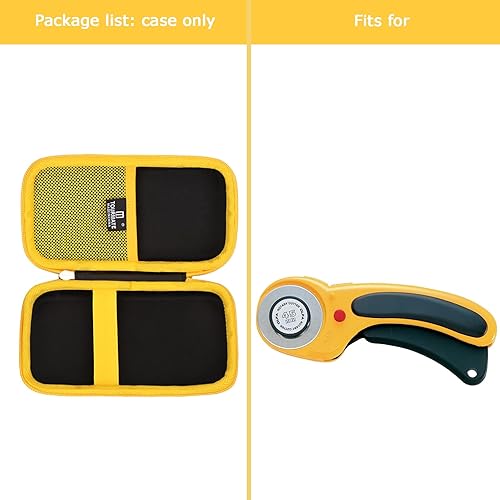 Miniatura 6 de Funda rígida compatible con cortador giratorio ergonómico OLFA de 1.772 in (RTY-2DX), solo funda