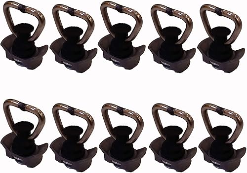 Bonberland Montaje de un solo perno prisionero con anillo de acero inoxidable en forma de D para pista Lpista de aerolínea-10 paquetes