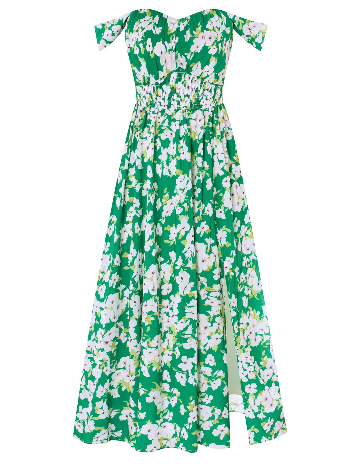 GRACE KARIN 2026 Women's Summer Floral Wedding Guest Dress,Beach Flowy A Line Maxi Off Shoulder Bridesmaid Dresses