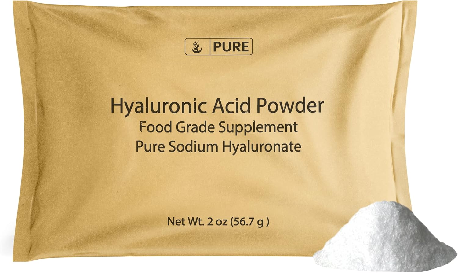 Pure Original Ingredients Hyaluronic Acid (2oz) Water Soluble, Fine Powder